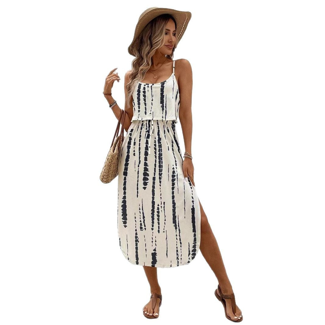 Lune London Women's Bohemian Maxi Dress with Side Slit