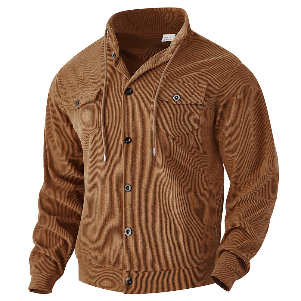 Casual shirt jacket for men with practical pockets and asymmetrical collar Lune London