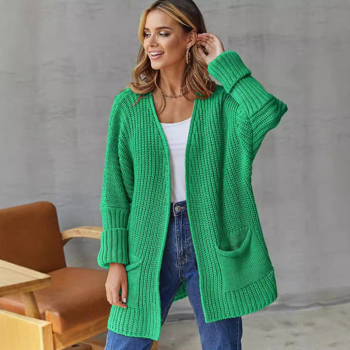 Knit jacket for women with a structured design and practical pockets Lune London