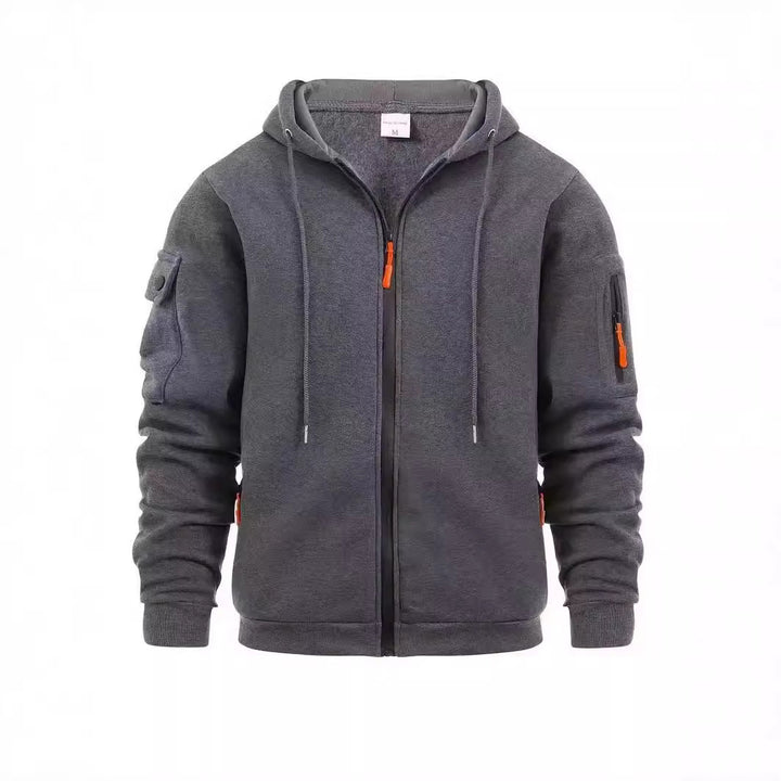 Men's functional hoodie jacket with practical zip pockets Lune London