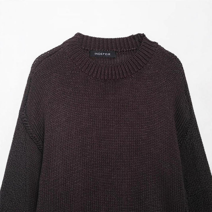 Ladies casual knit sweater with loose fit and oversized style Lune London