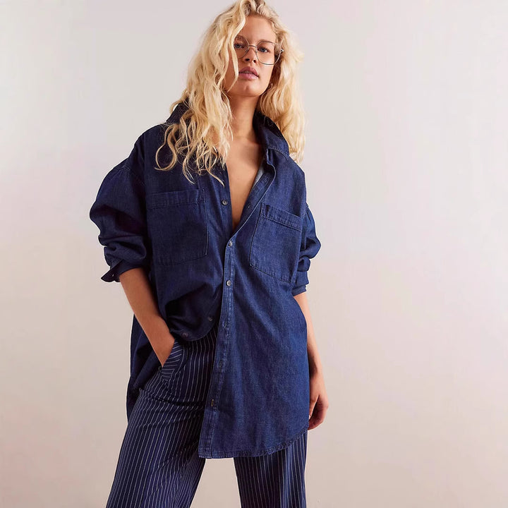 Women Oversized Denim Shirt Lune London