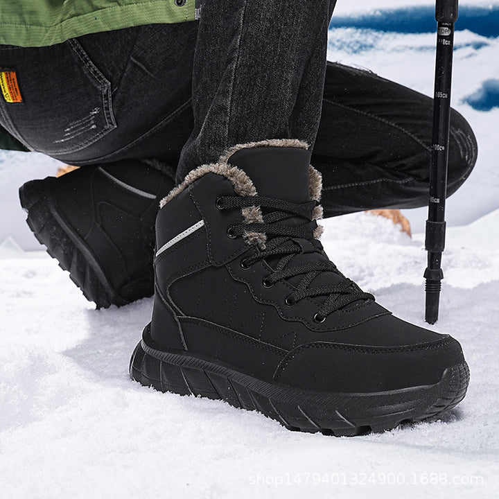 High winter boots for women with cozy lining and grippy sole Lune London