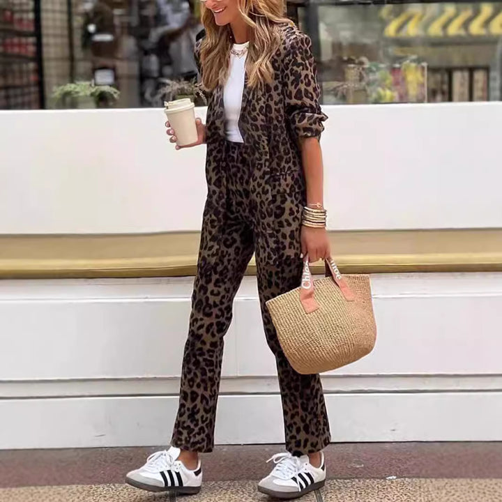 Veste Blazer Élégante Femme en Imprimé Animal Moderne Chic & Stil