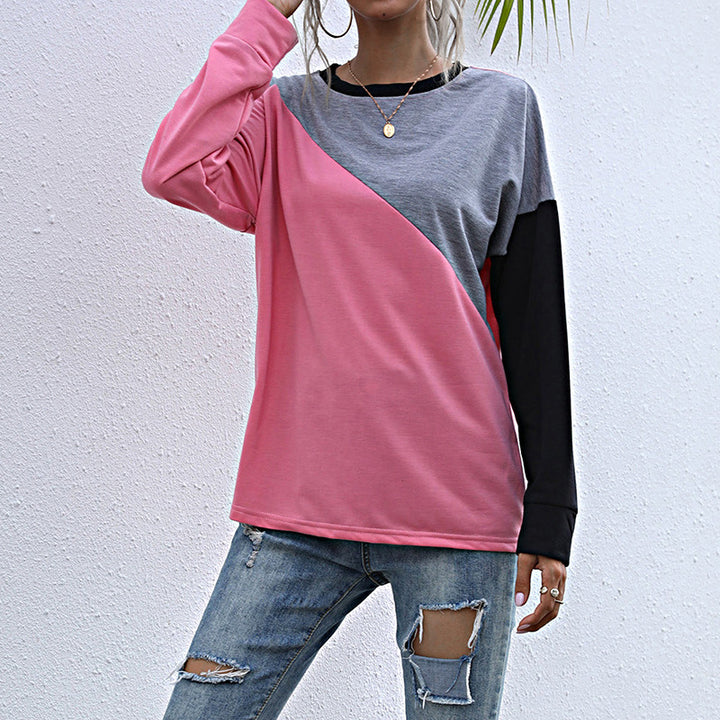 Sweat à capuche féminin à la mode avec des blocs de couleur contrastés Chic & Stil