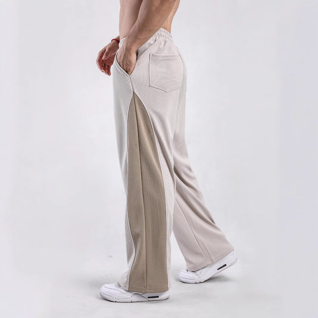 Men's sporty leisure pants with side ventilation openings and elastic waist Lune London