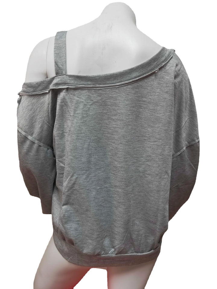 Oversized sweatshirt for women with glitter heart print and casual cut Lune London