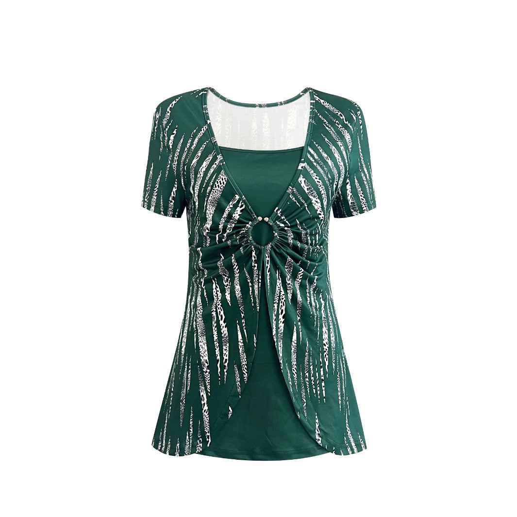 Ladies Fashion Twist-Front Tunic Top Lune London