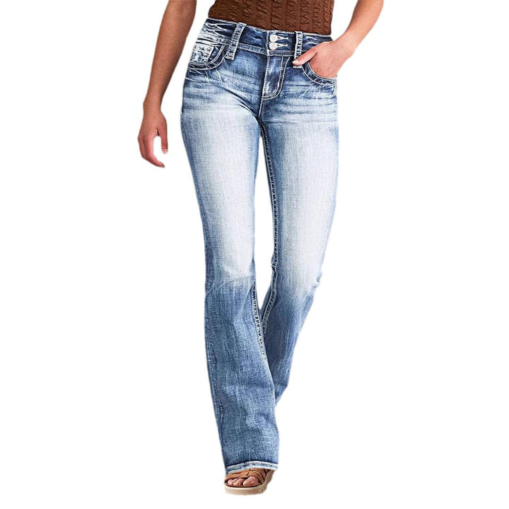 High-Waisted Bootcut Jeans for Women with a Casual Chic Vintage Look & Style
