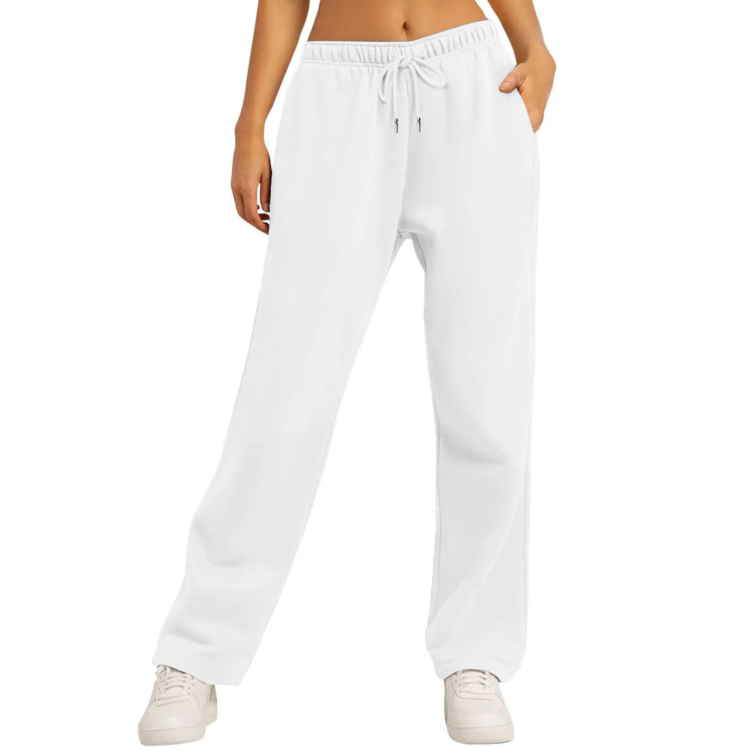 Casual women's jogger pants with elastic waistband and practical side pockets Lune London