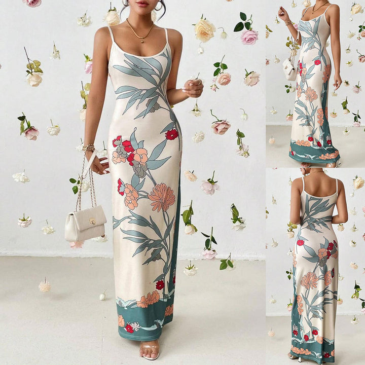 Lune London spaghetti strap floral maxi dress