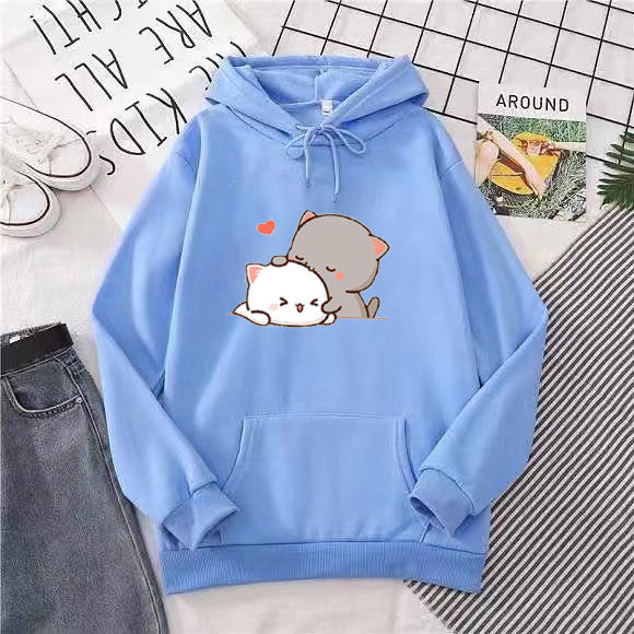 Women's hoodie with playful cat motif and comfortable fit Chic & Stil