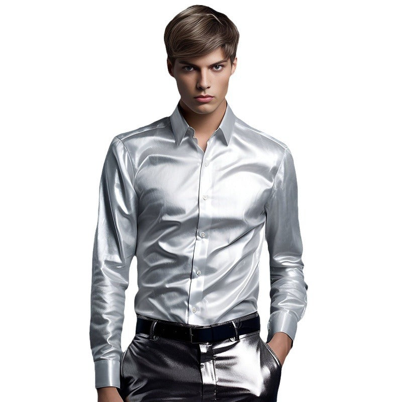 Men's Elegant and Shiny Shirt Lune London