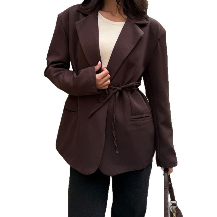 Fitted women's jacket with belt Lune London