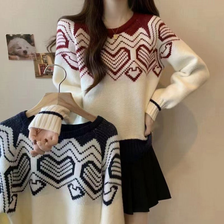 Comfortable knit sweater for women with graphic pattern Lune London