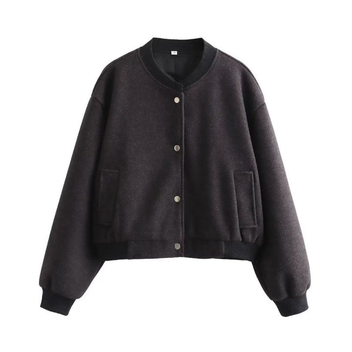 Casual bomber jacket for women in high-quality wool blend Lune London