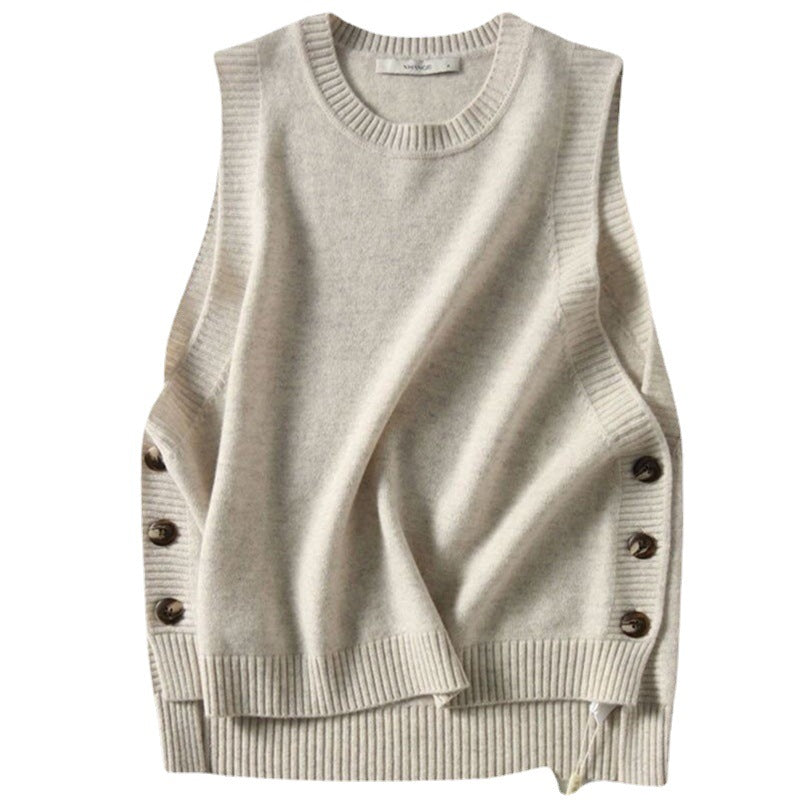 Gilet en tricot élégant pour femmes avec détails de boutons et design intemporel Chic & Stil