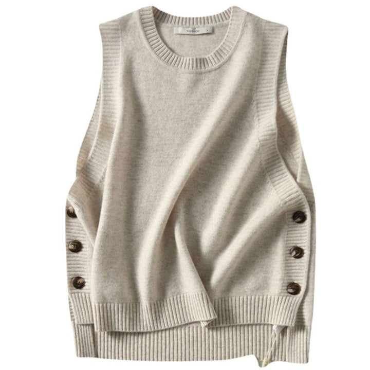 Gilet en tricot élégant pour femmes avec détails de boutons et design intemporel Chic & Stil