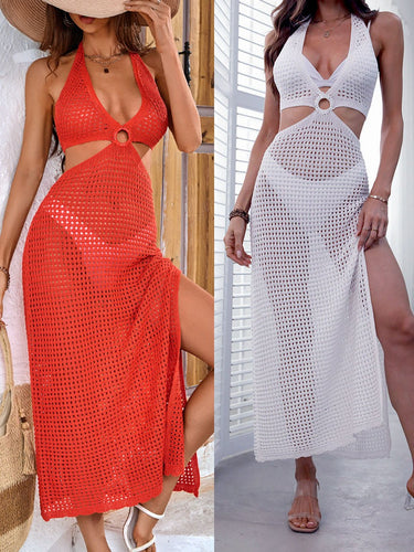 Elegant covered crochet maxi dress for women Lune London