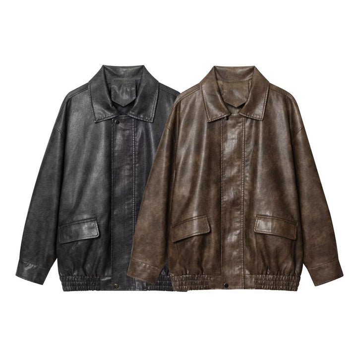 Ladies elegant faux leather jacket Lune London