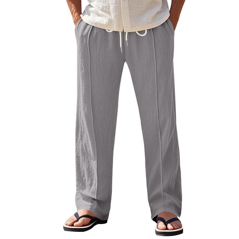 Men's airy beach pants with elastic waistband and practical side pockets Chic and style