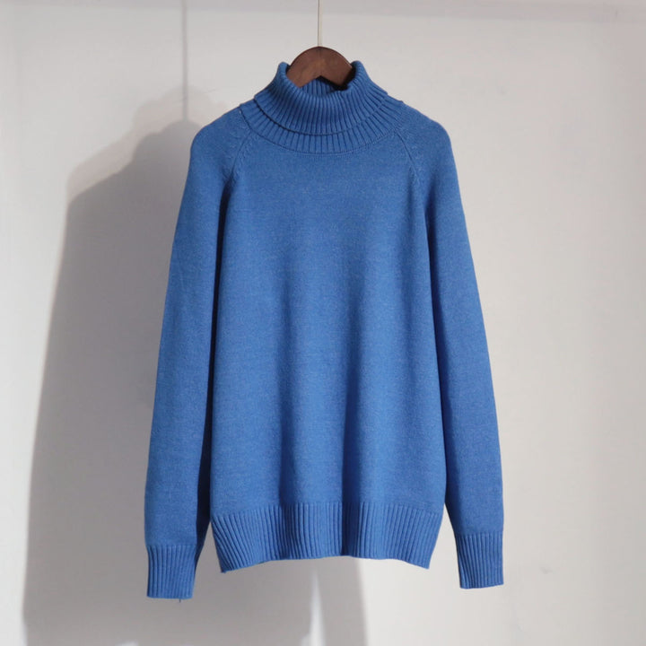 Fine knit sweater for women with high collar Lune London