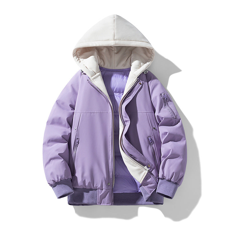 Women's quilted transitional jacket with removable hood lining Lune London
