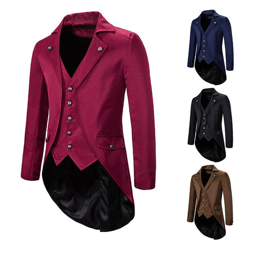 Veste élégante pour hommes avec coupe asymétrique et design floral Lune London