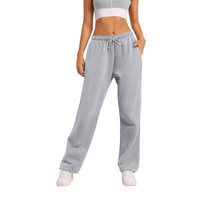 Women's wide casual pants with elastic waistband and practical side pockets Chic & Stil 1773783716