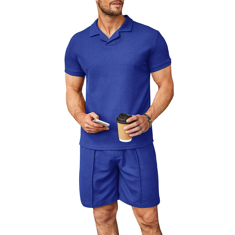 Lune London men's leisure polo and shorts set in breathable material