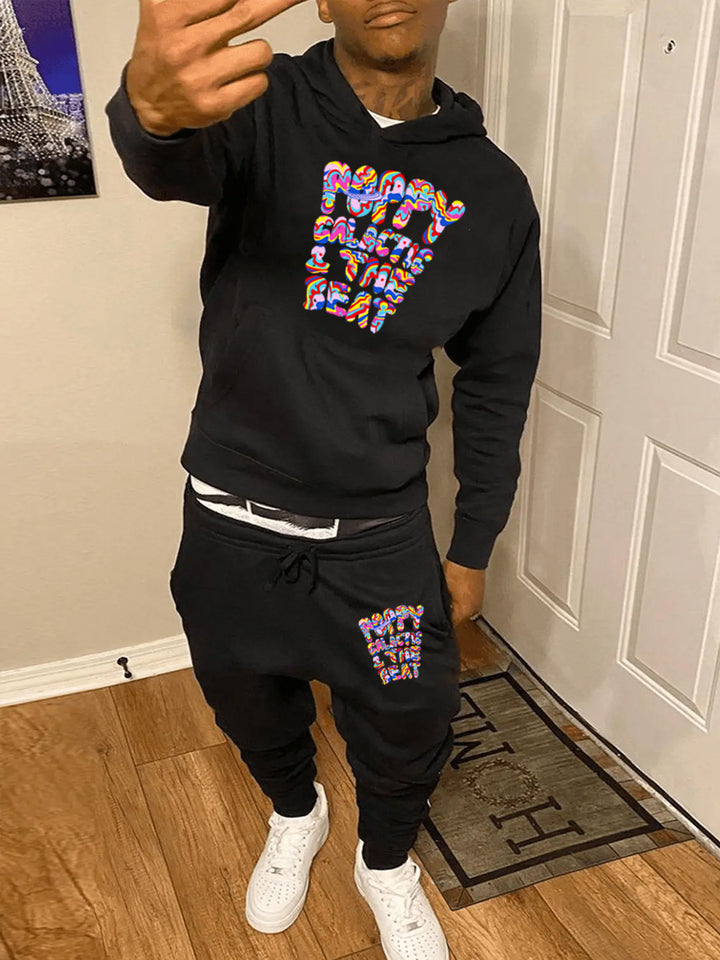 Hoodie and jogger pants set for ladies with modern graphic design Lune London