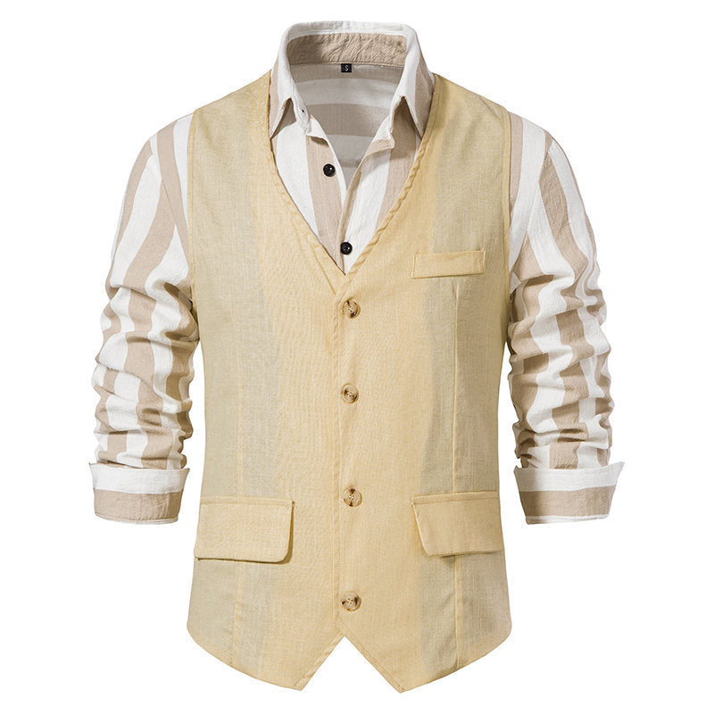 Formal vests for men with trendy striped pattern and practical pockets Lune London