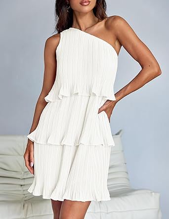Asymmetrical ruffle dress for women with ruffle details Lune London
