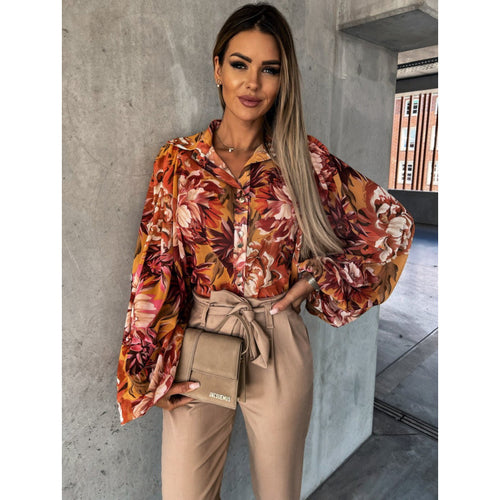 Women's blouse with floral print and bell sleeves Lune London