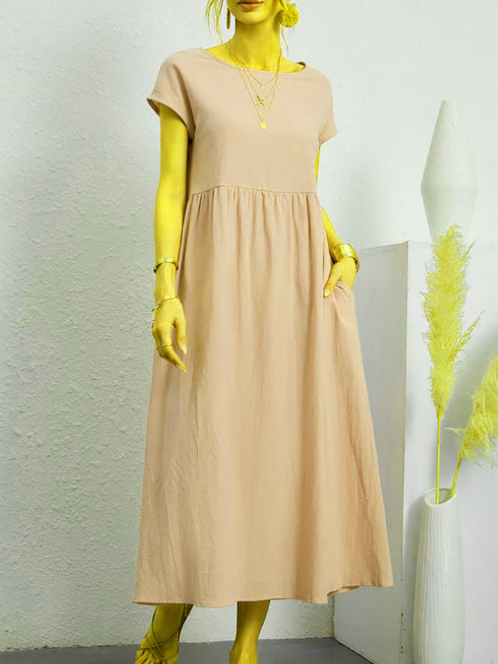 Women’s Midi Dress with Casual Cut and Side Pockets Lune London