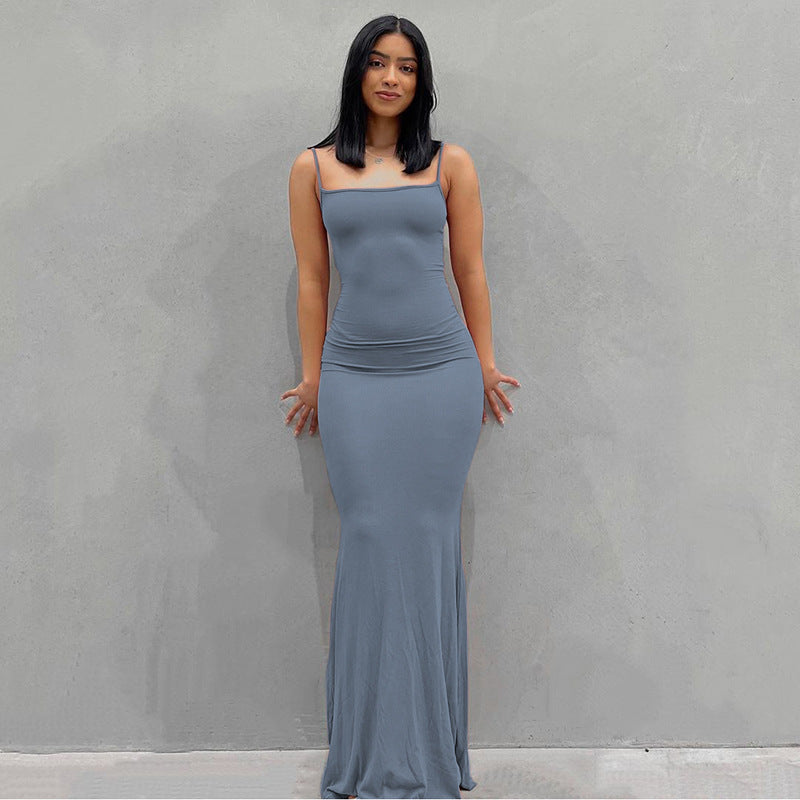 Ladies Elegant Slip Maxi Dress Lune London