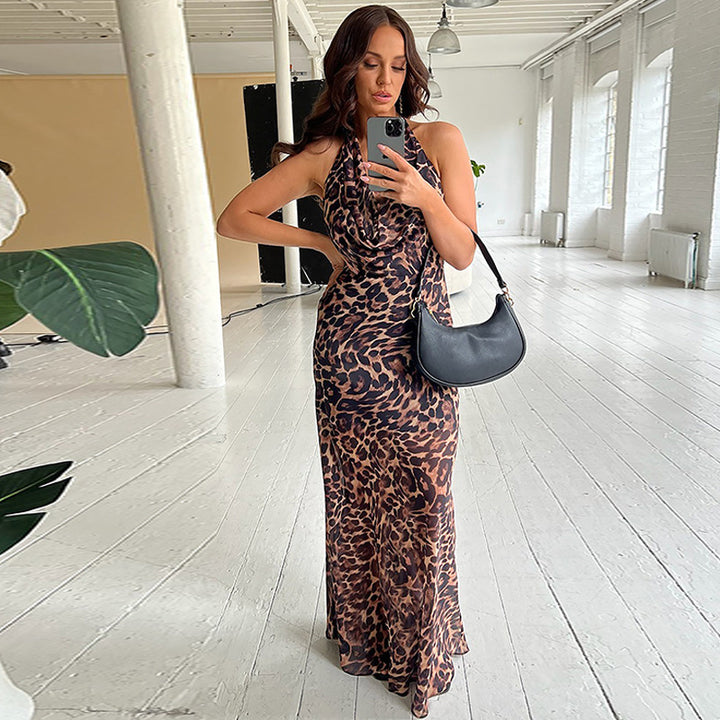 Lune London Women’s Leopard Print Maxi Dress