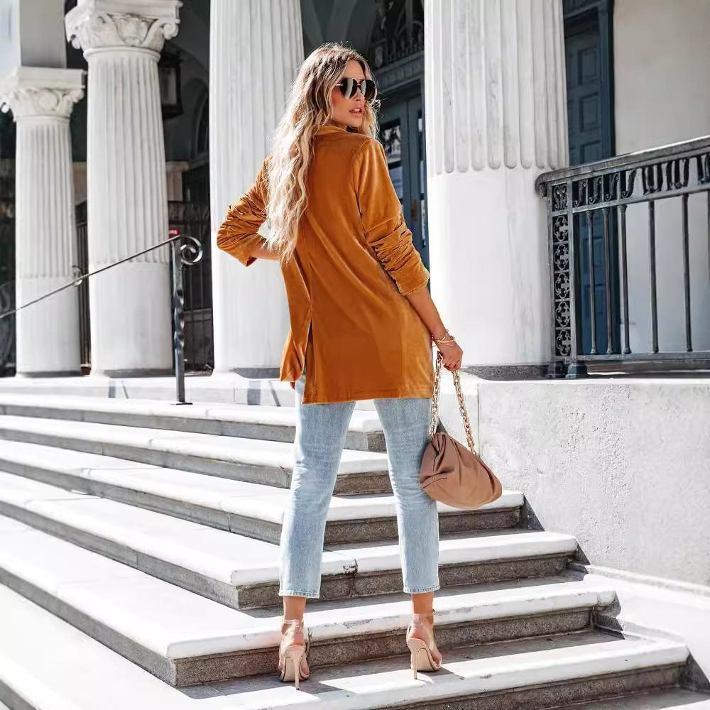 Elegant long coat for ladies with relaxed fit and pockets Lune London