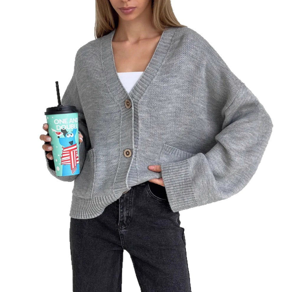 Women Chunky Knit Cardigan with Convenient Pockets Lune London