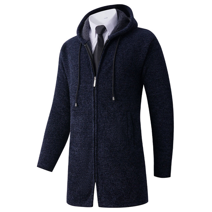 Casual hoodie jacket for men with exposed zipper and practical hood Lune London