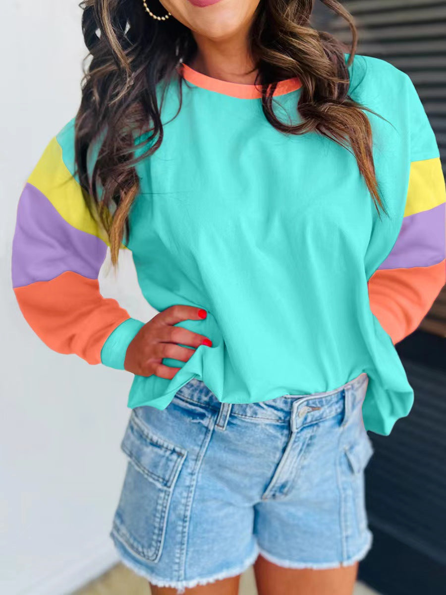 Ladies casual sweatshirt with contrasting sleeves Lune London