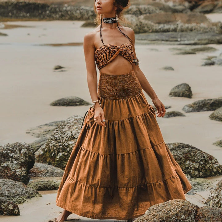 Casual long skirt for women with practical pockets and relaxed fit Lune London