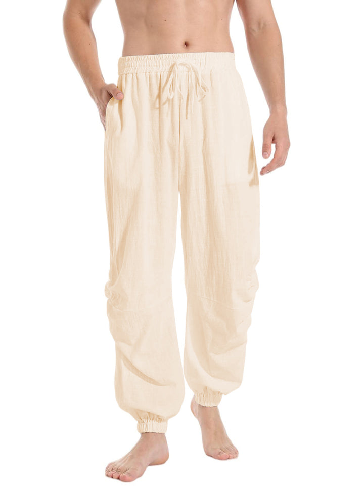 Casual men's pants in lightweight fabric with tapered leg Lune London