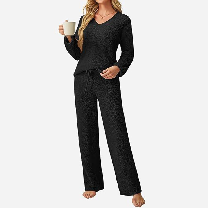 Ladies Casual V Neck Loungewear Set Lune London