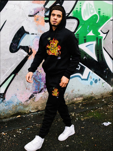 Women's hoodie and jogger pants set with creative print and vibrant design Lune London
