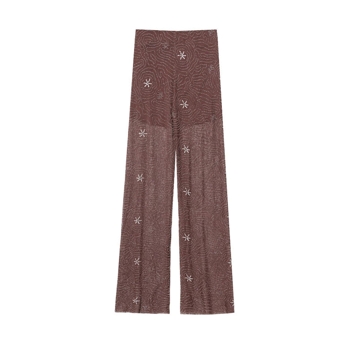 Loose pants for women with elegant embroidery Lune London