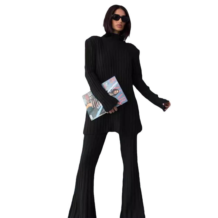 Women Elegant Knitted Set with Rib Structure Lune London