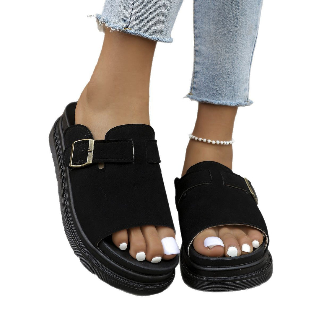 Women's Comfortable Mules with Adjustable Strap and Non-Slip Sole Lune London
