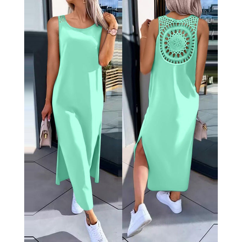 Lune London Crochet Back Maxi Dress