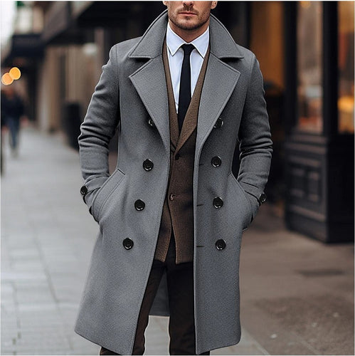 Men's Double-Breasted Wool Coat Lune London